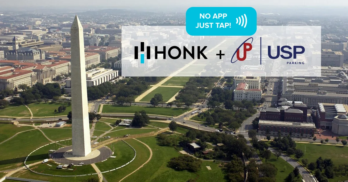 USP Parking and HONK partner to bring safe, contactless parking payments to Washington DC.