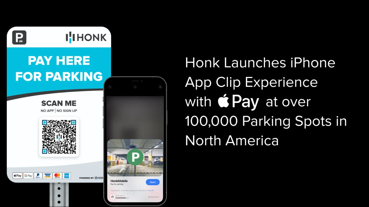 HONK launches Apple App Clips to make parking faster and easier.