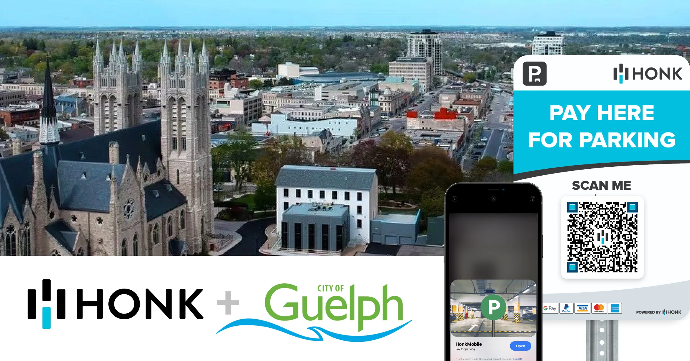 City of Guelph launches HONK's contactless parking payments.