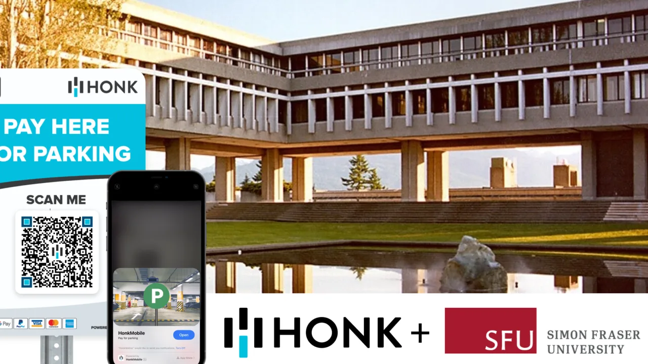 SFU Launches HONK 's contactless parking solutions | Securely reserve parking spots with HonkMobile app