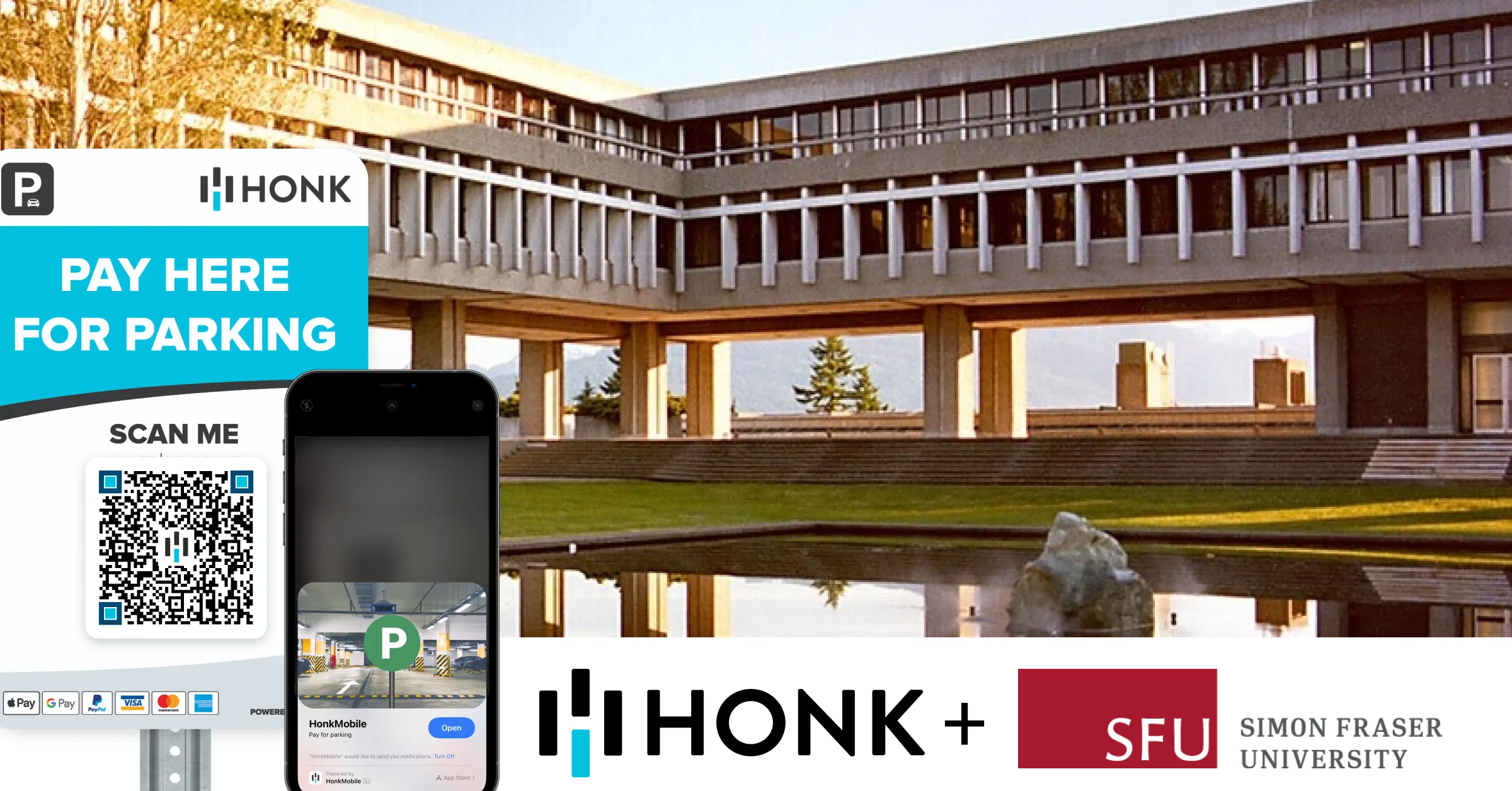 SFU Launches HONK 's contactless parking solutions | Securely reserve parking spots with HonkMobile app