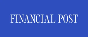 Financial Post wordmark on blue background